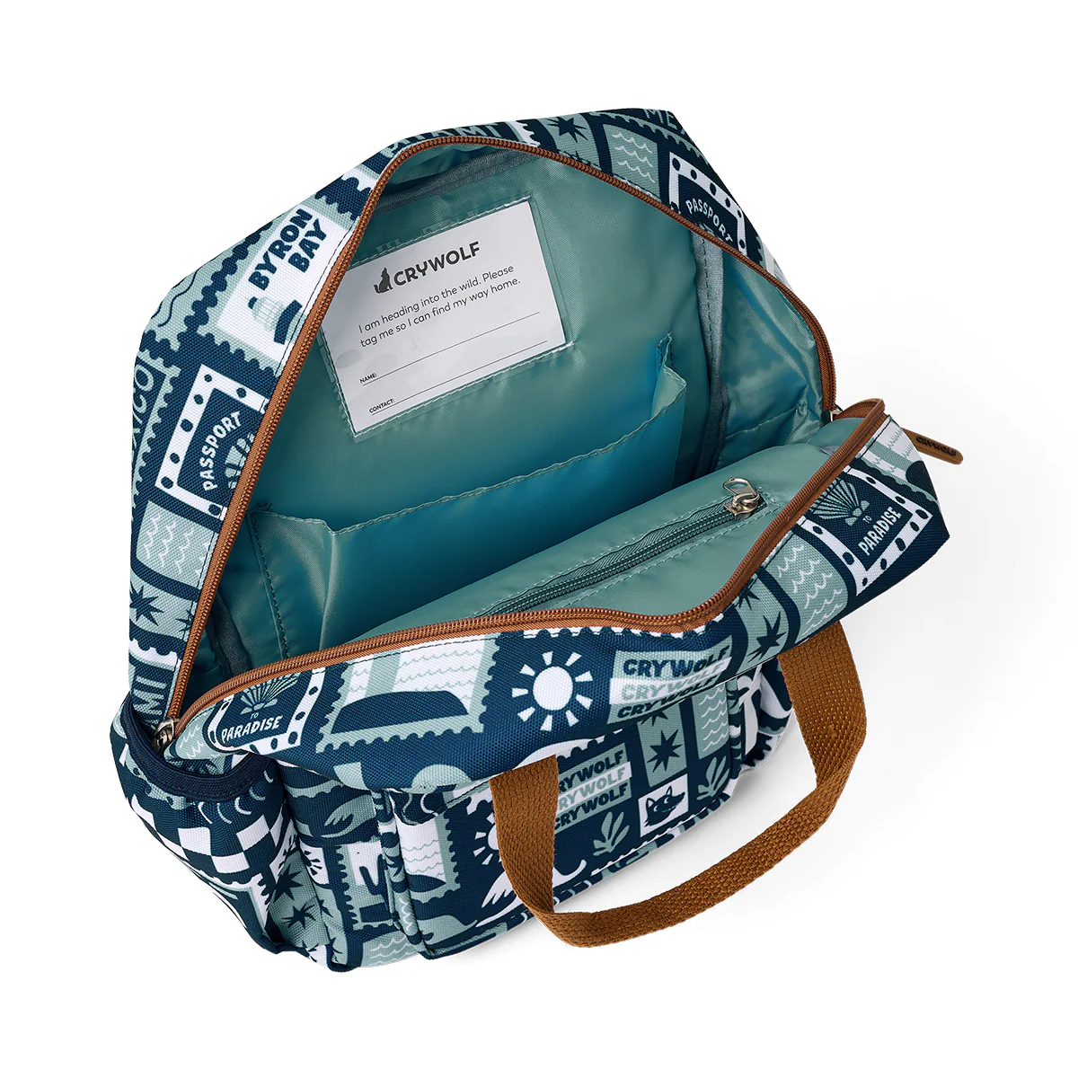 Mini Backpack - Blue Postcards - Image 5