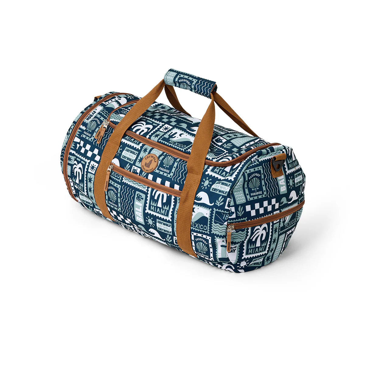 Crywolf Packable Duffel Bag - Blue Postcards - Image 3