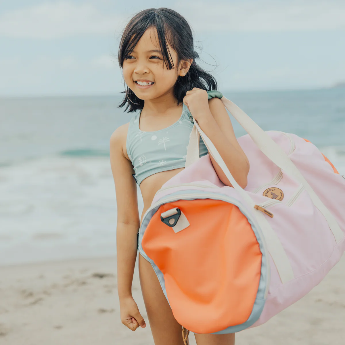 Packable Duffel Bag - Sunset Colour Block - Image 2