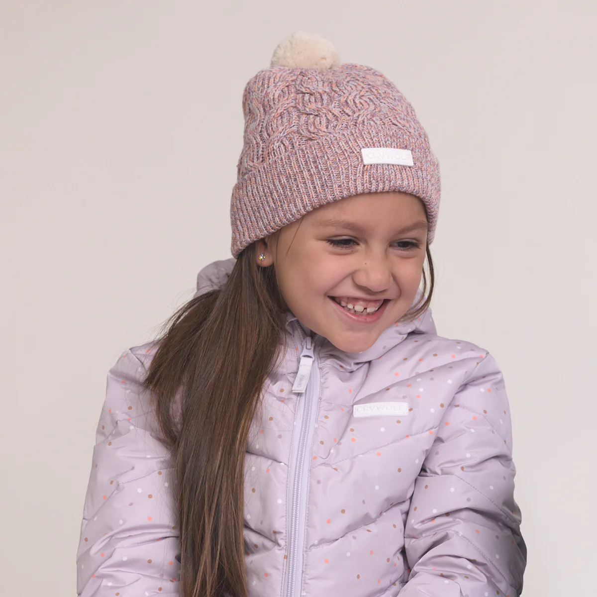 Pom Pom Beanie Heather Speckle - Image 2