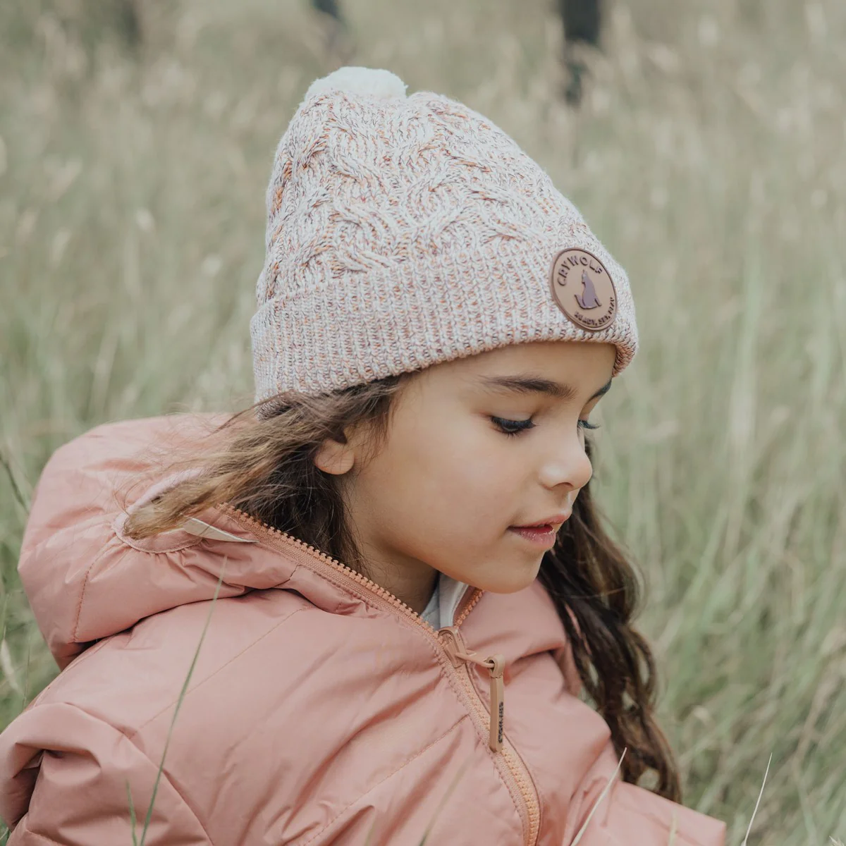Crywolf Pom Pom Beanie - Blush Speckle - Image 5