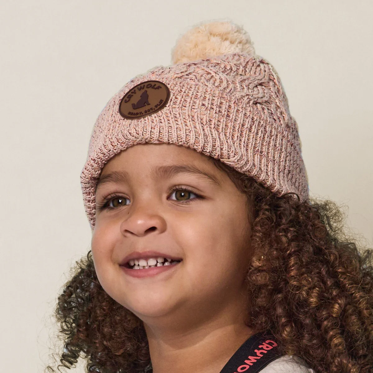 Crywolf Pom Pom Beanie - Blush Speckle - Image 7