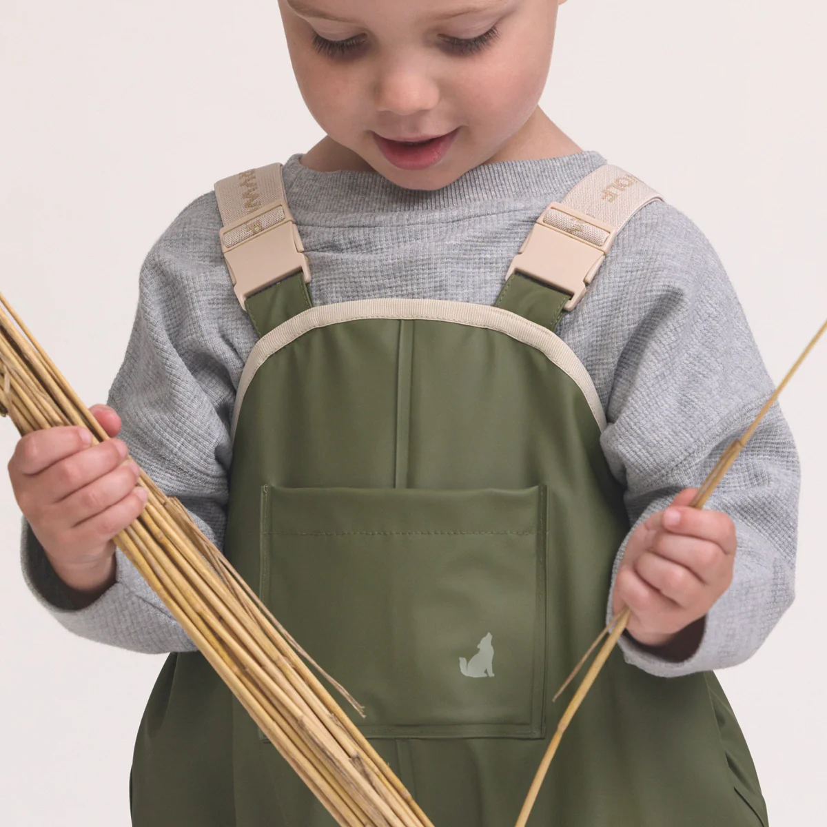 Rain Overalls Olive - Image 4