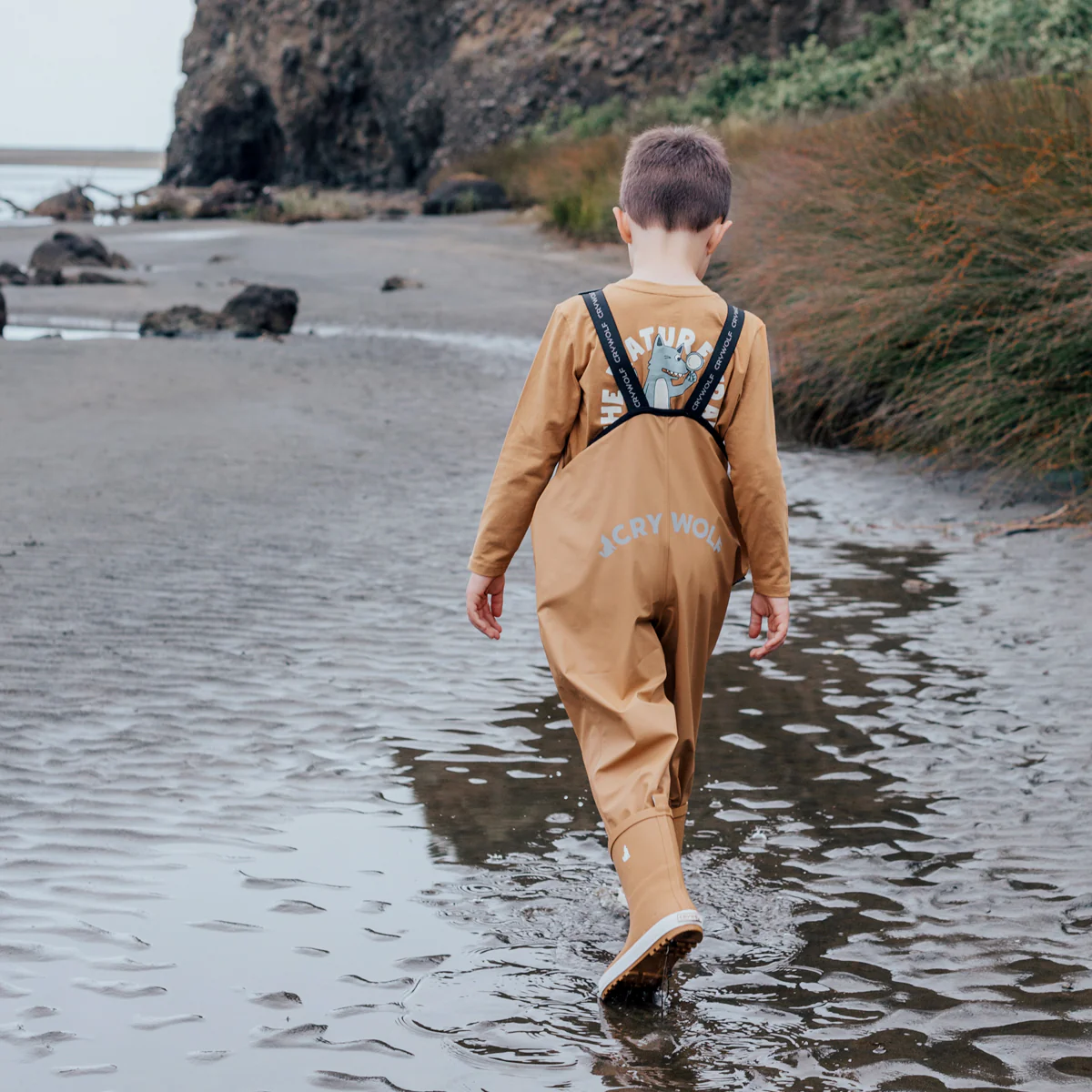 Rain Overalls - Tan - Image 5