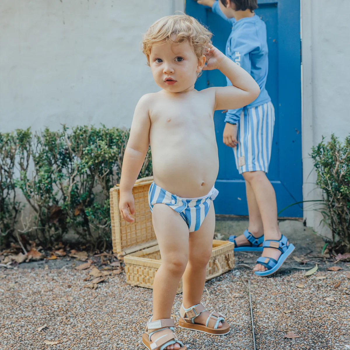 Reusable Swim Nappy - Deep Sea Stripe - Image 2