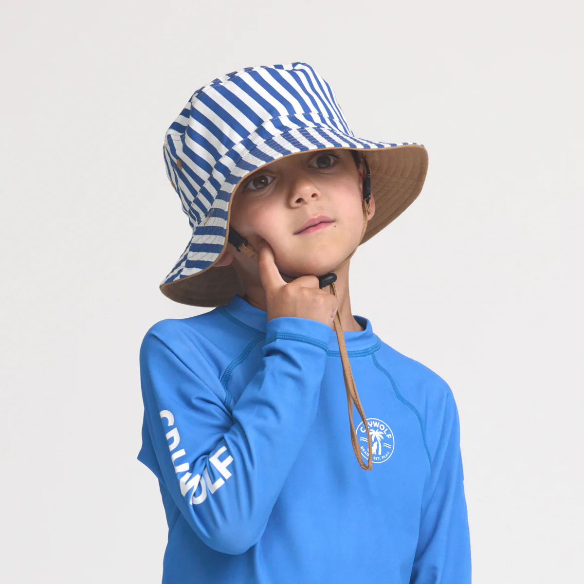 Reversible Bucket Hat - Deep Sea Stripe - Image 4