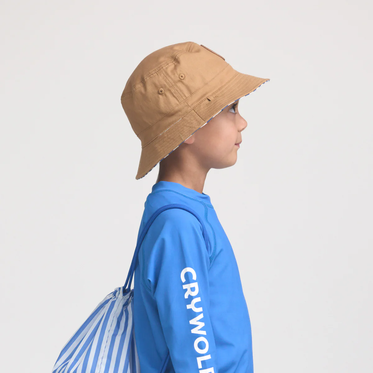 Reversible Bucket Hat - Deep Sea Stripe - Image 6
