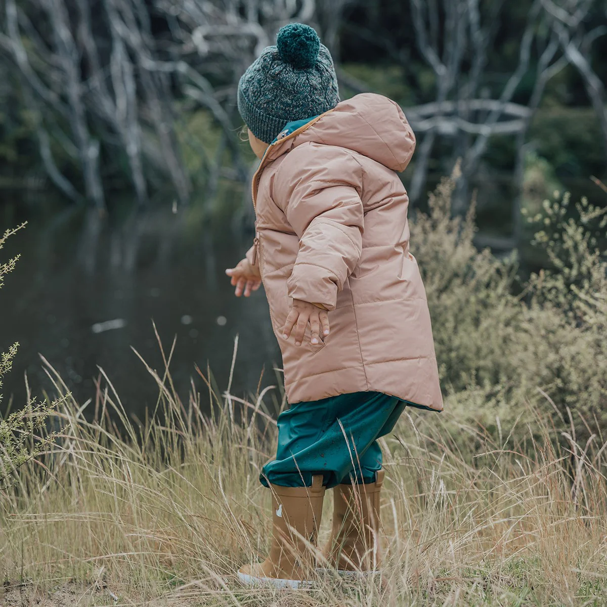 Reversible Eco Puffer - Tan Wolf - Image 6