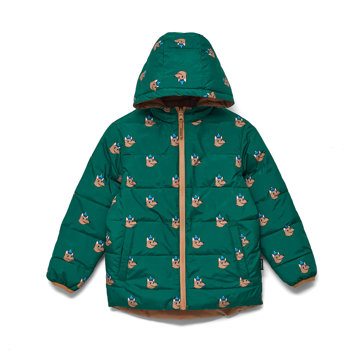 Reversible Eco Puffer - Tan Wolf - Image 7