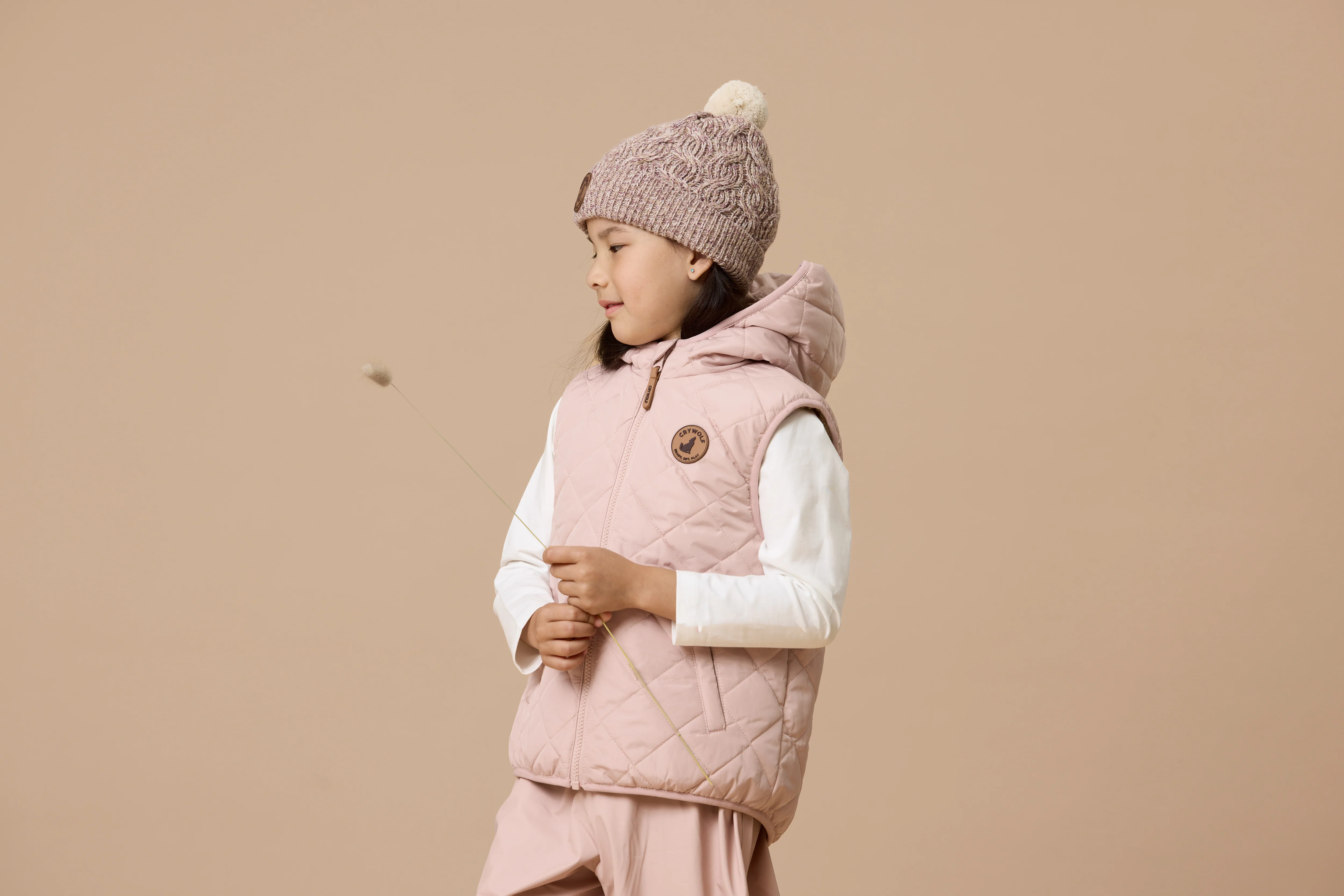 Reversible Yeti Vest - Blush/Camel - Image 6