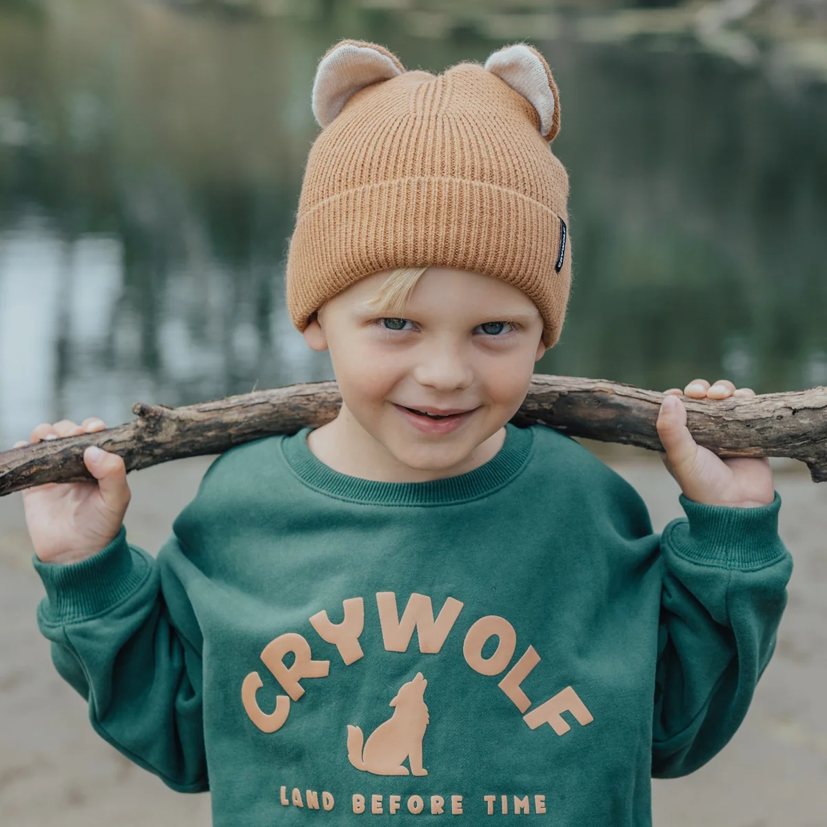 Crywolf Wolf Ears Beanie - Tan - Image 2
