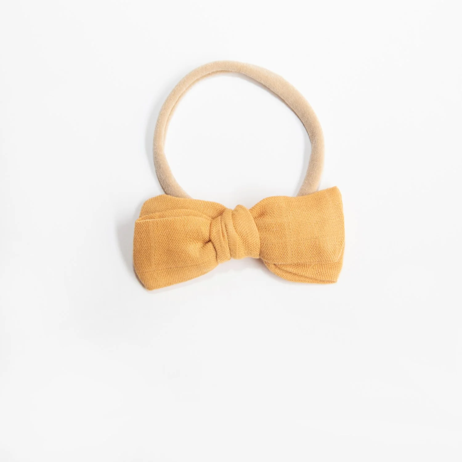 Dorothy Linen Bow Headband - Mustard - Image 2