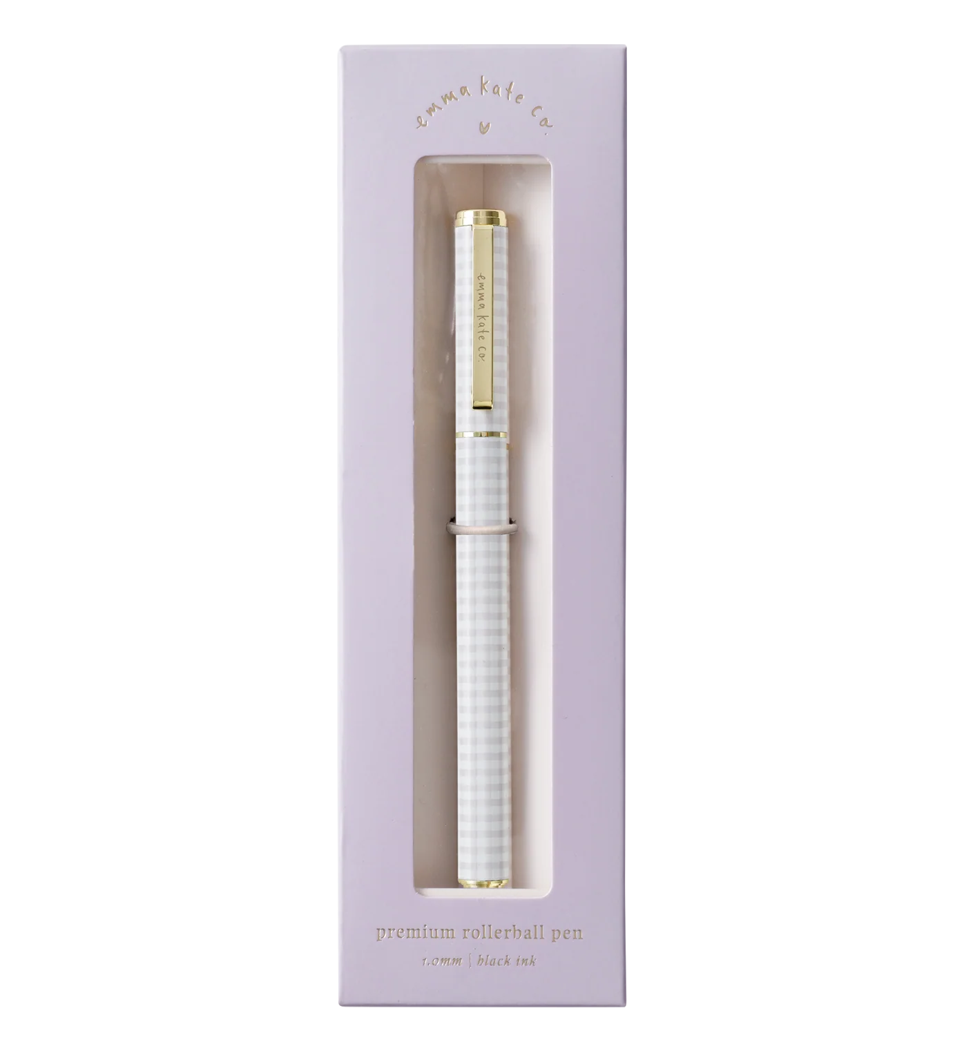Metal Rollerball Pen | Lilac Gingham - Image 3