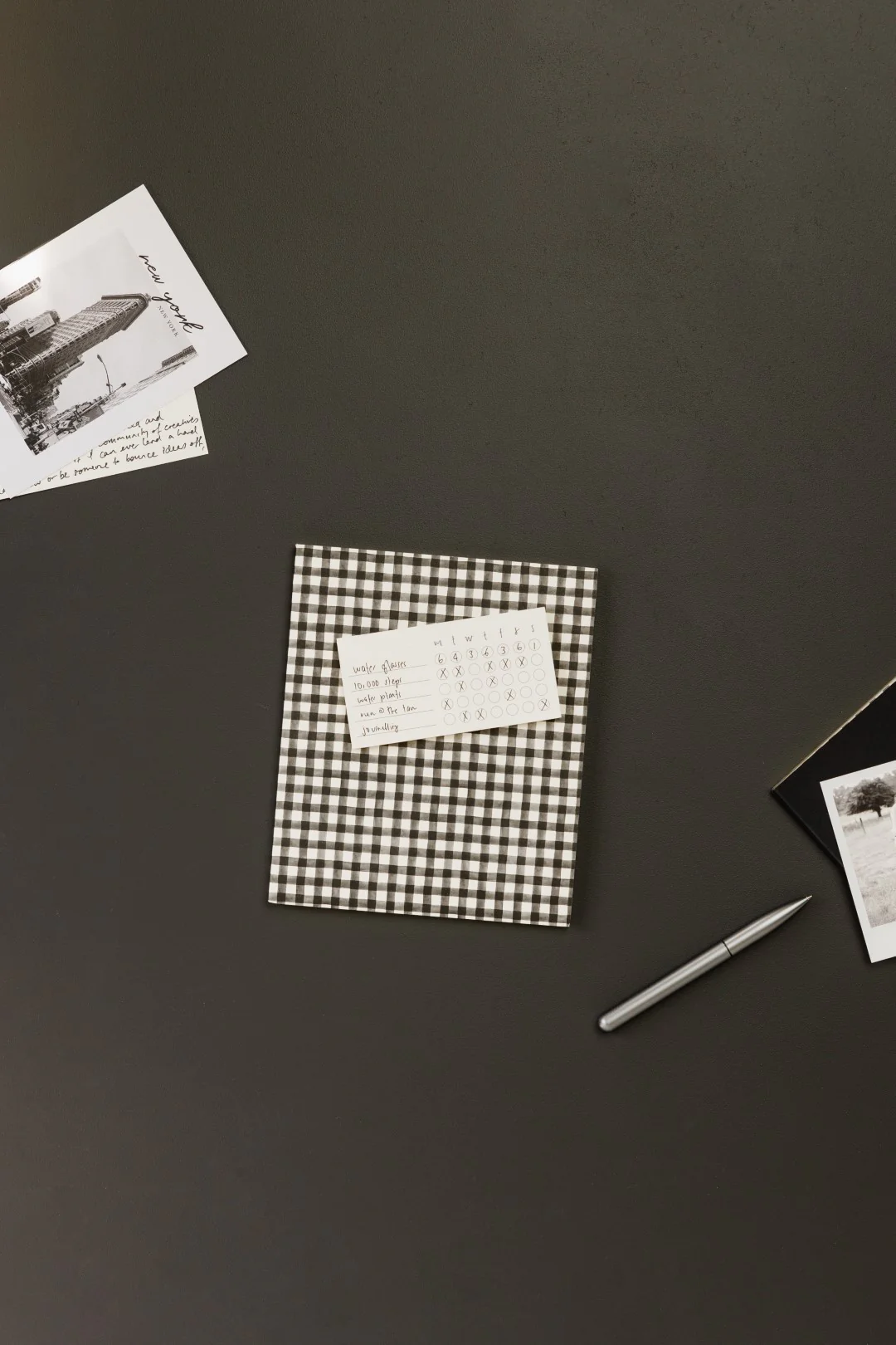 A5 Notebook | Black Gingham | Lined - Image 2