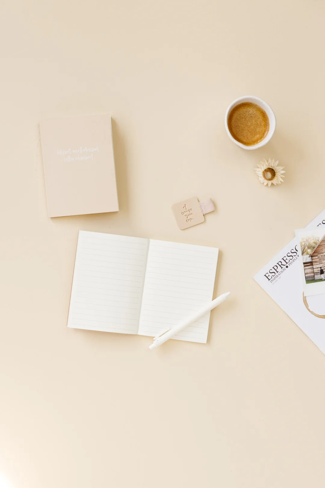 A6 Notebook | Biscuit Gingham | Lined - Image 3