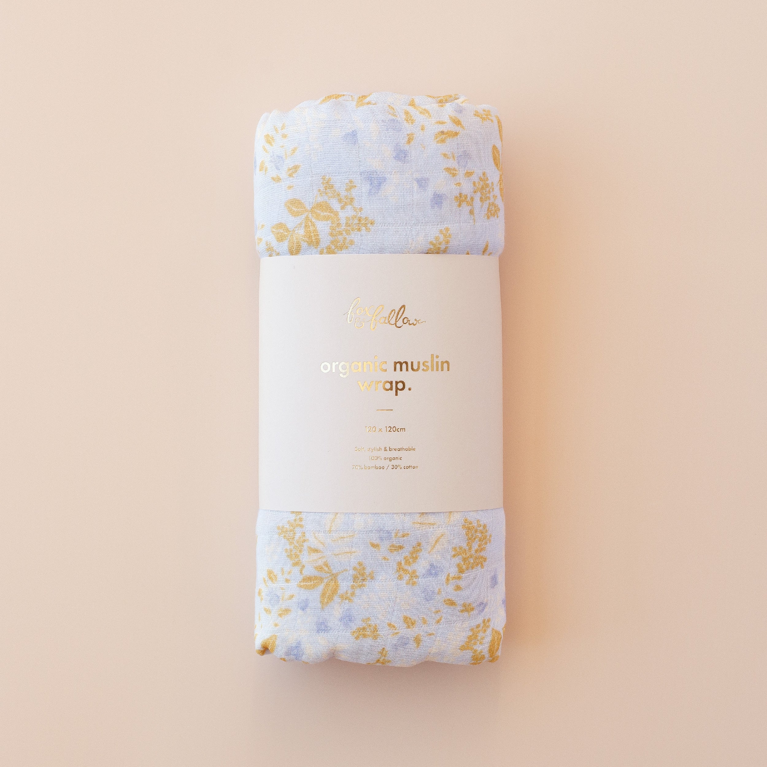 Organic Muslin Wrap - Delphinium - Image 3