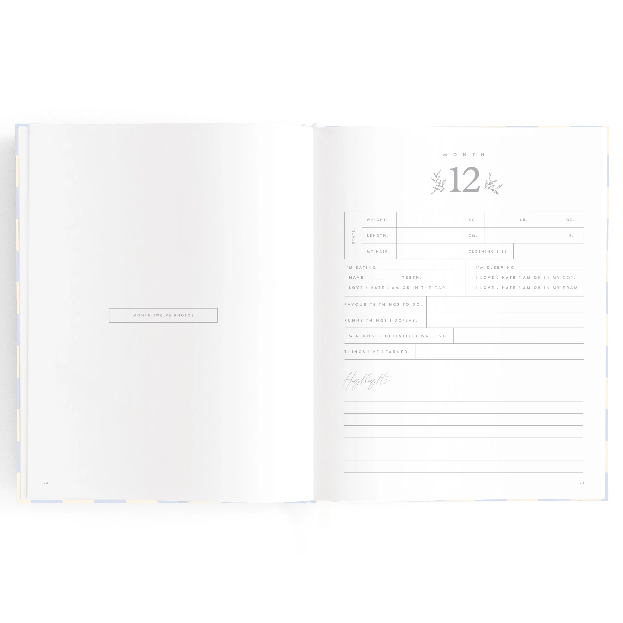 Baby Book - Blue Check - Image 20