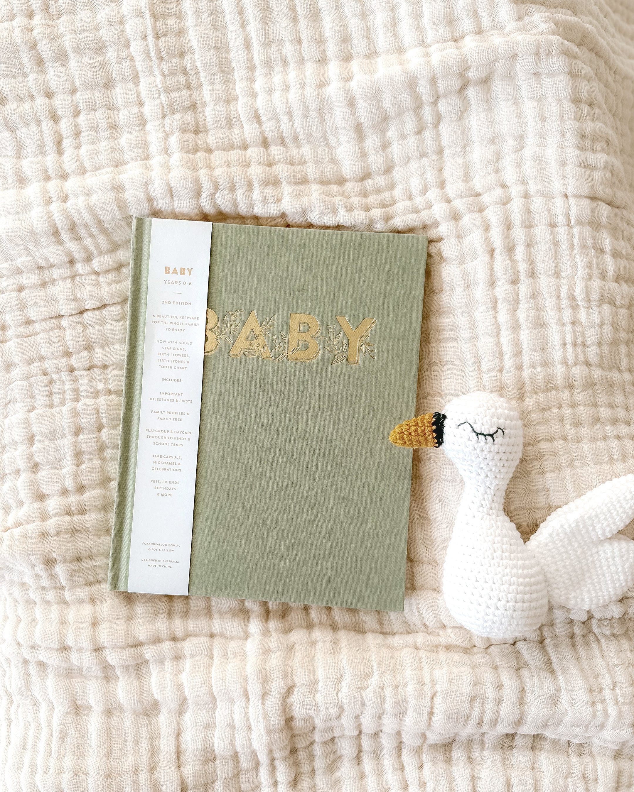 Mini Baby Book - Sage - Image 2
