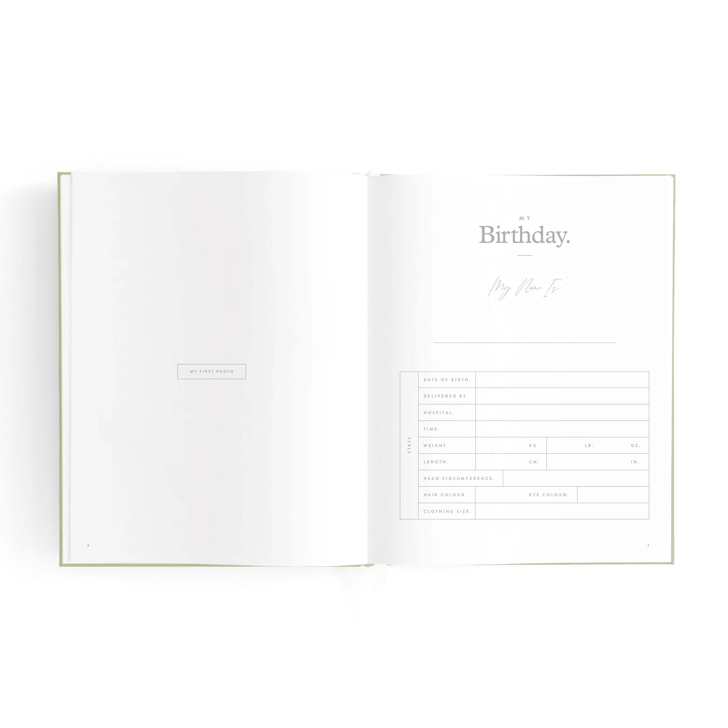 Mini Baby Book - Sage - Image 7