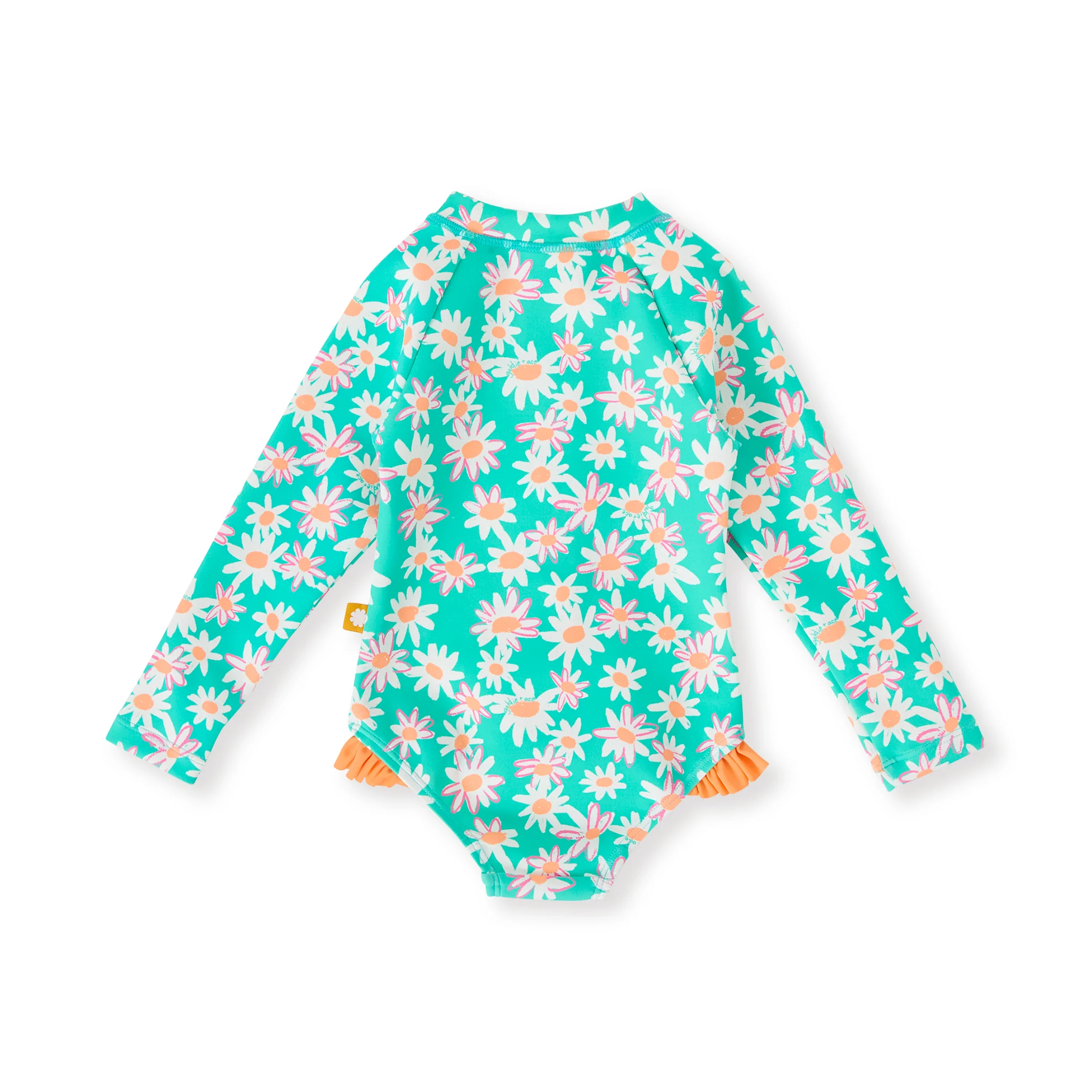 Goldie + Ace Daisy Patch Long Sleeve  Swimsuit Frill - Image 2