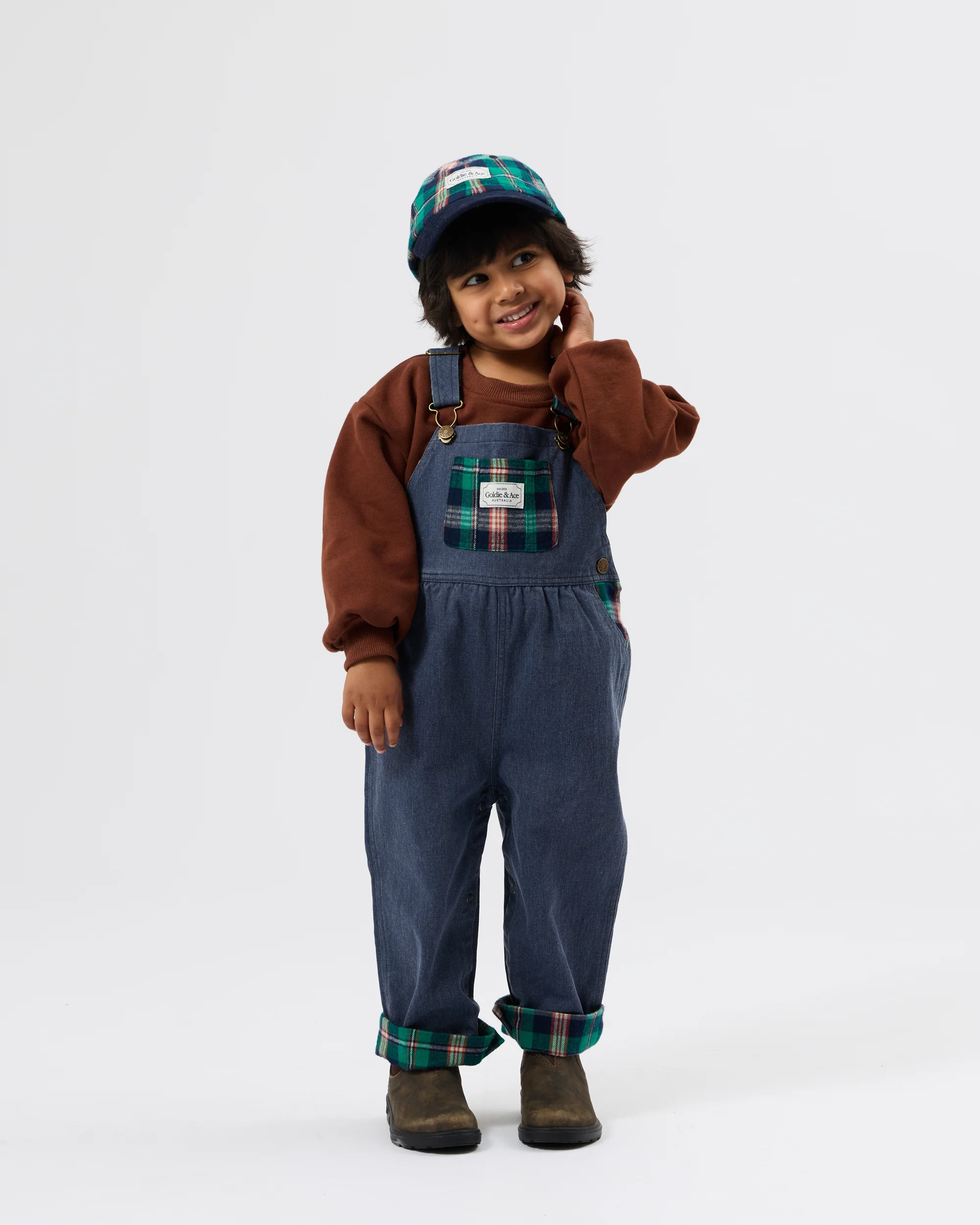 Austin Green Check Overalls - Image 5