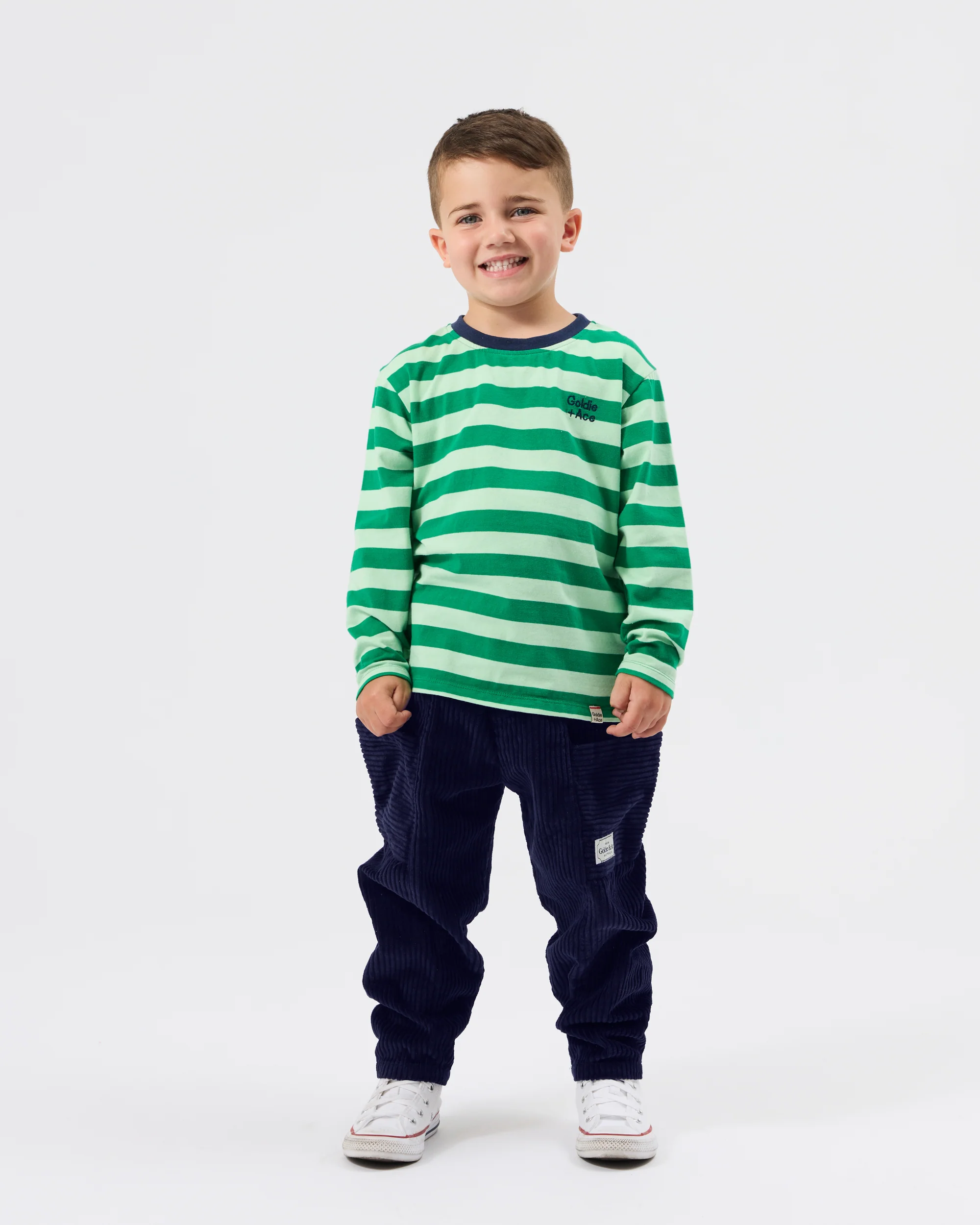 Essential Stripe Longsleeve Top Green - Image 6