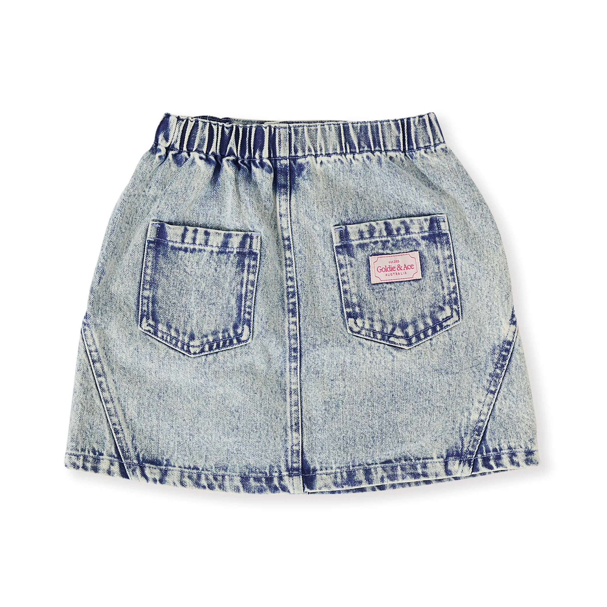 Esta A-Line Denim Skirt - Light Denim - Image 8
