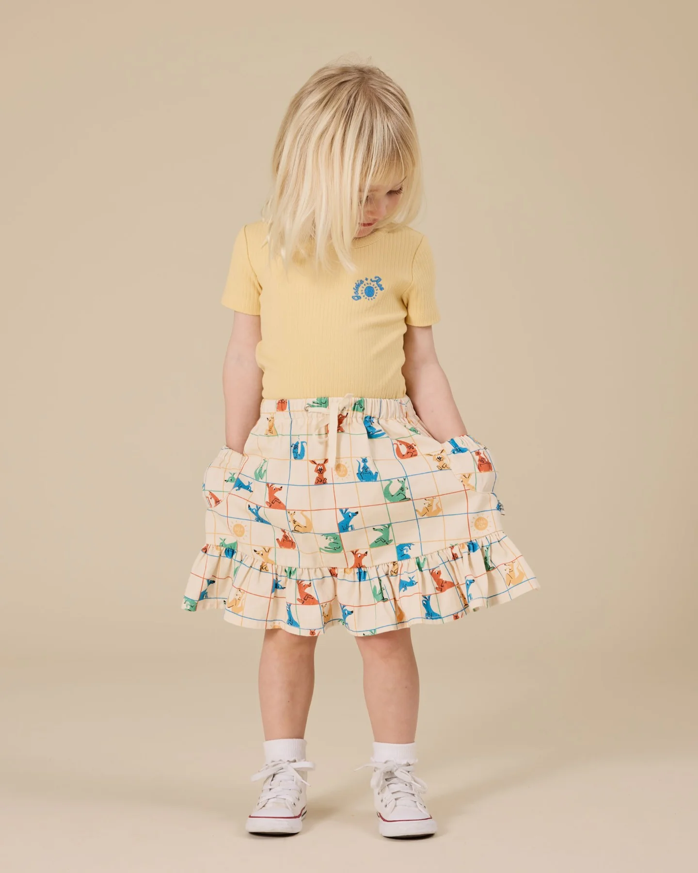 Goldie + Ace Kai Rib T-Shirt - Lemon - Image 3