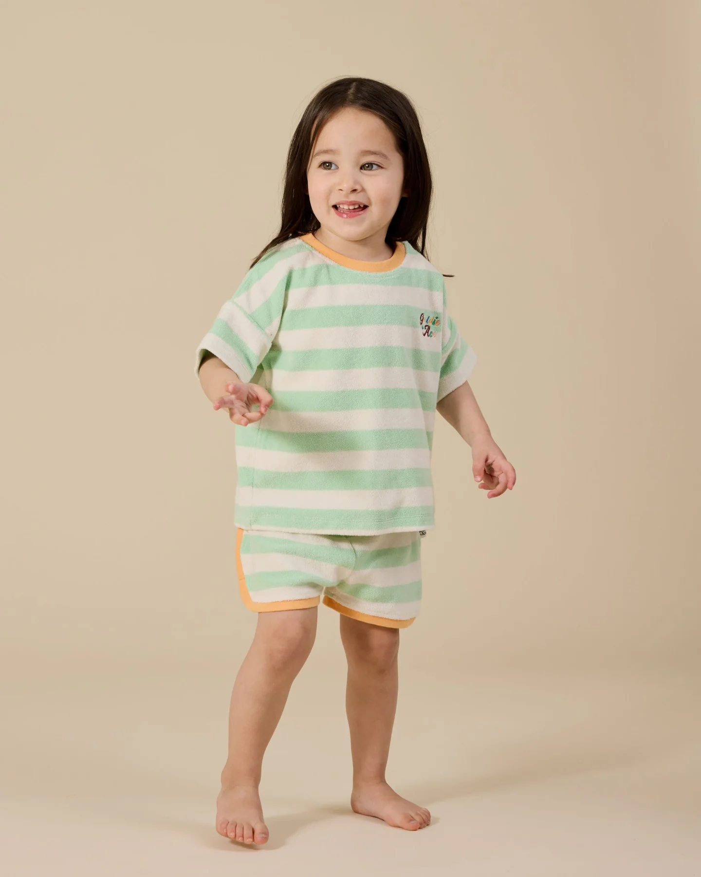 Peas In A Pod Stripe T-Shirt - Peapod/Cloud - Image 2
