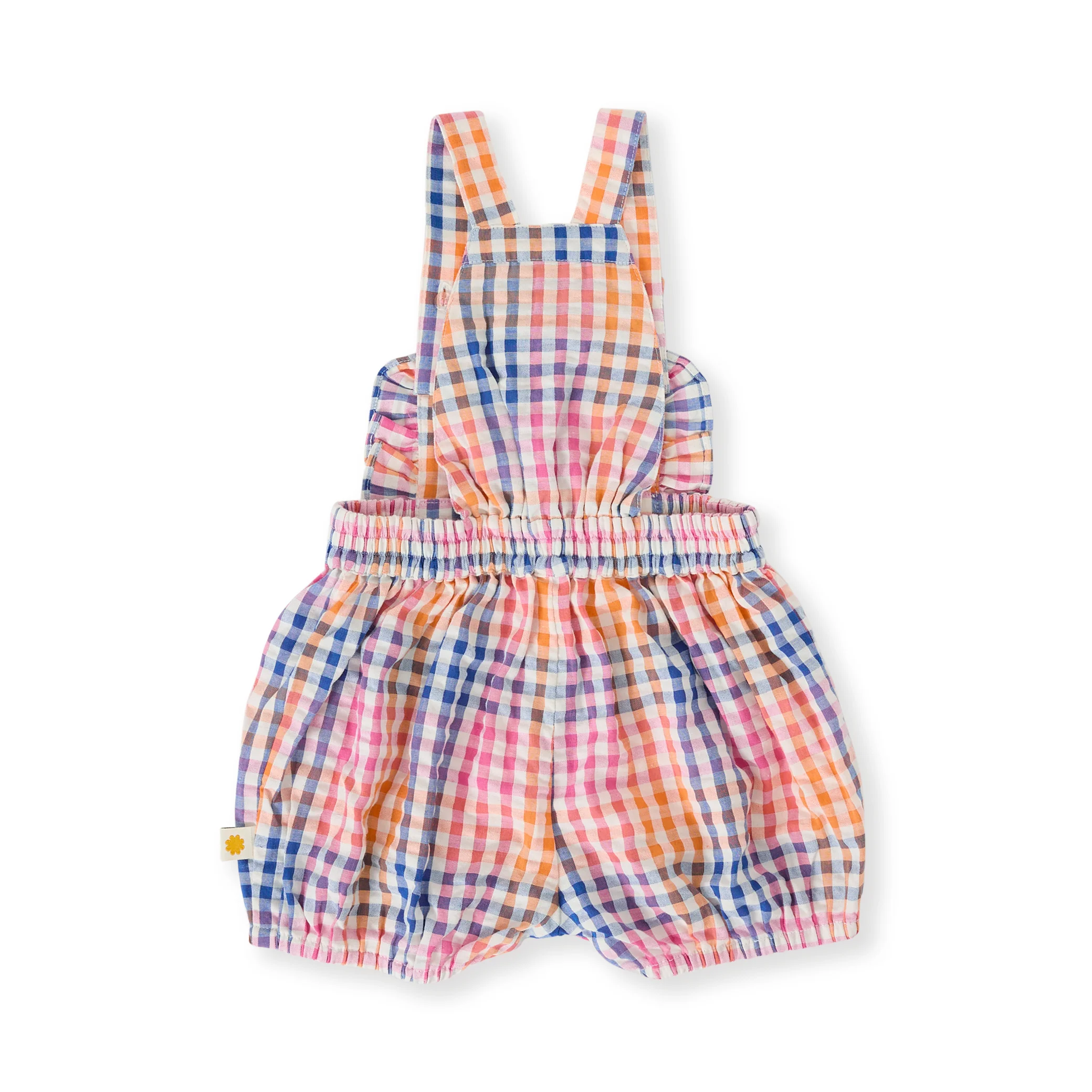 Goldie + Ace Rainbow Gingham Bubble Frill Romper - Multi - Image 7