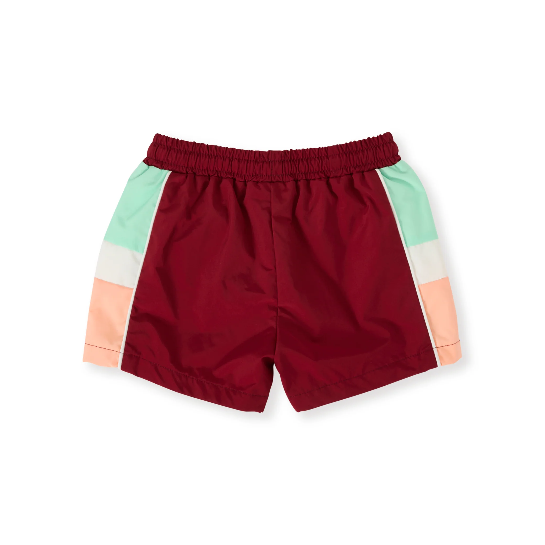 Goldie + Ace Retro Sporty Shorts - Brick/Peapod - Image 4