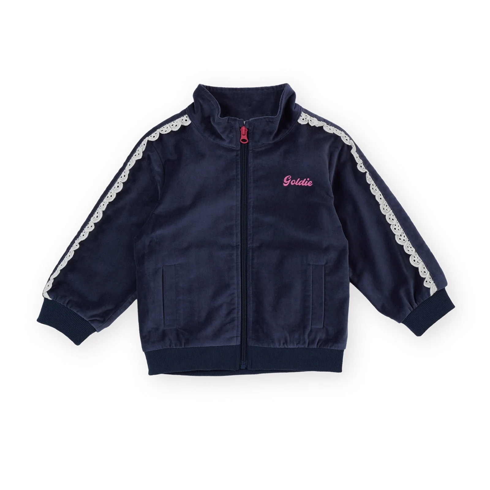 Velour Broderie Sweat Jacket