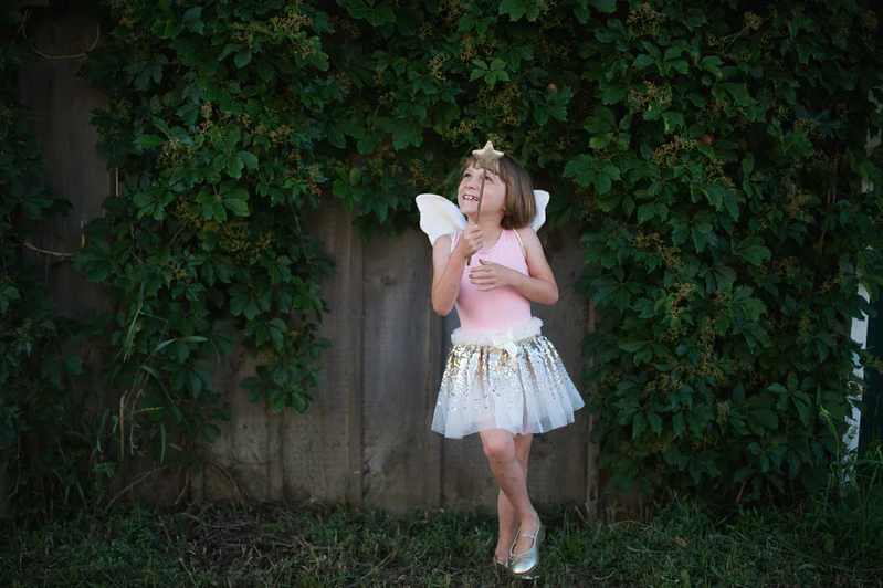Gracious Gold Sequins Skirt, Wings & Wand Set - Size 4-6 - Image 6