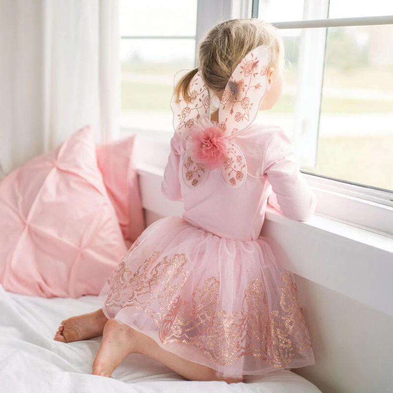 Rose Gold Tutu & Wings Set Size 4-6 - Image 4