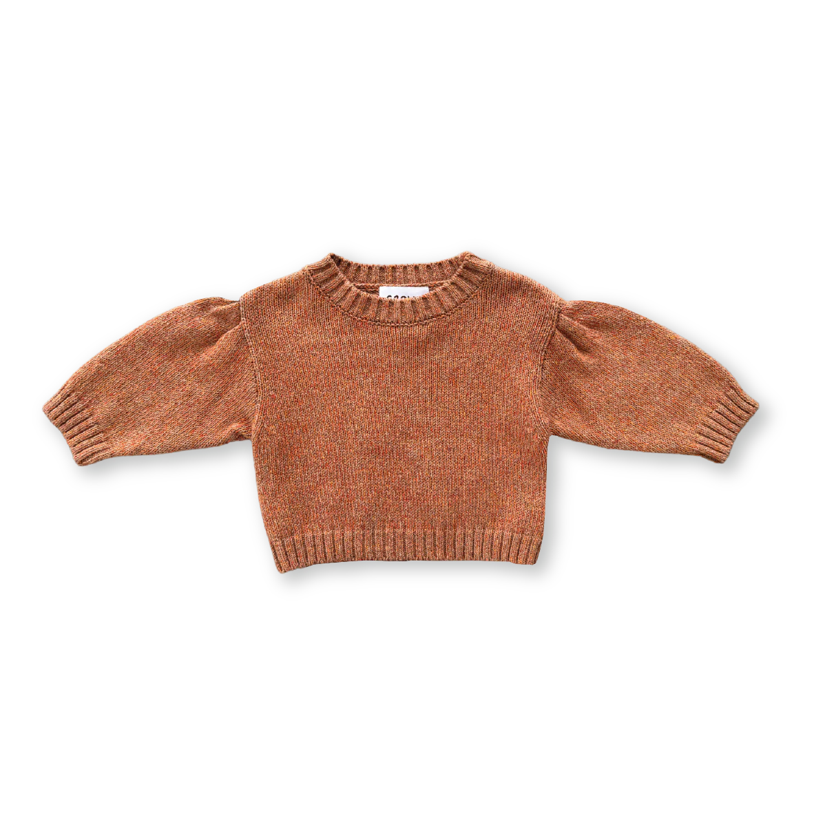 Fleck Yarn Pull Over - Tawny