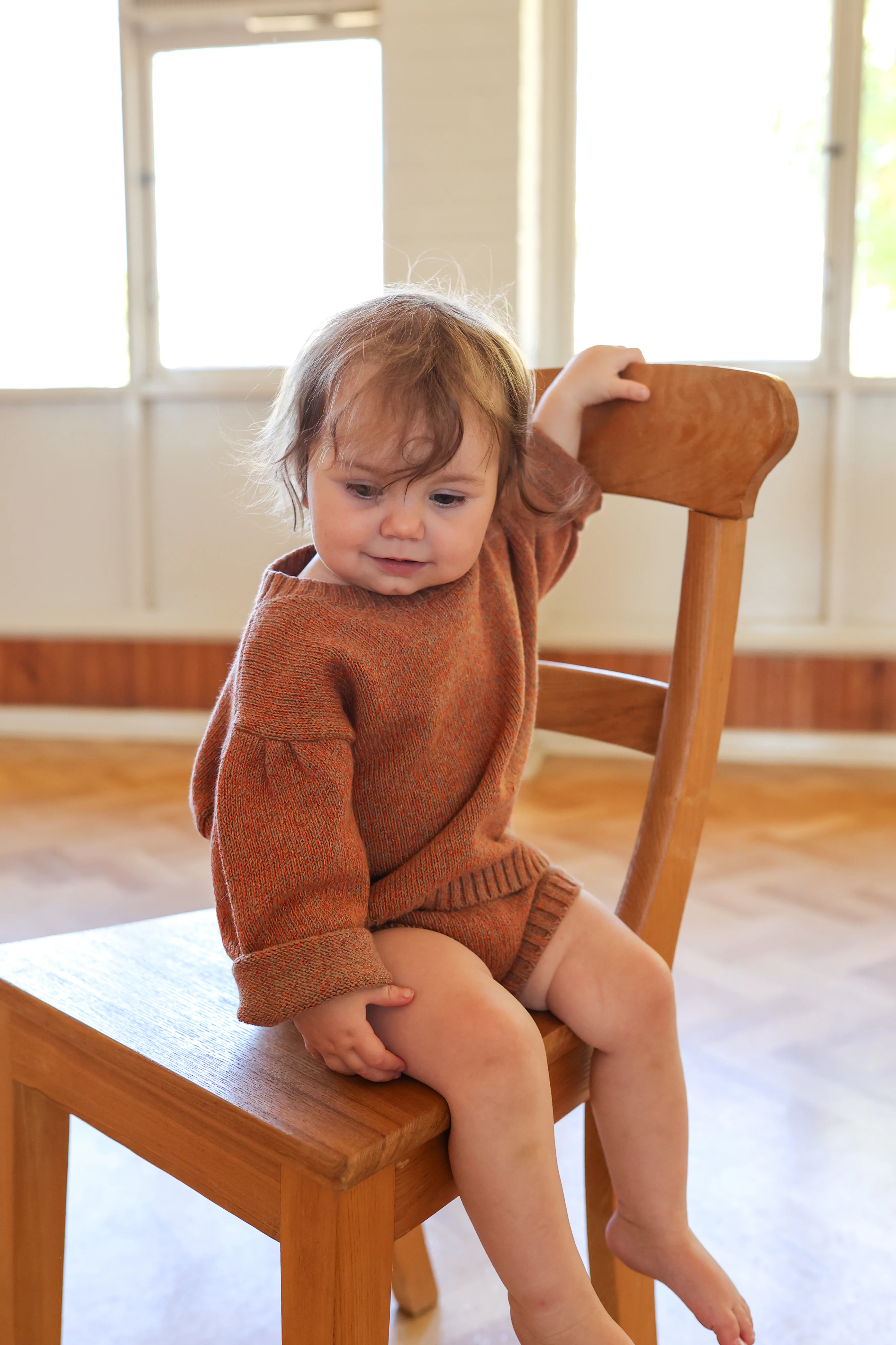 Fleck Yarn Pull Over - Tawny - Image 2
