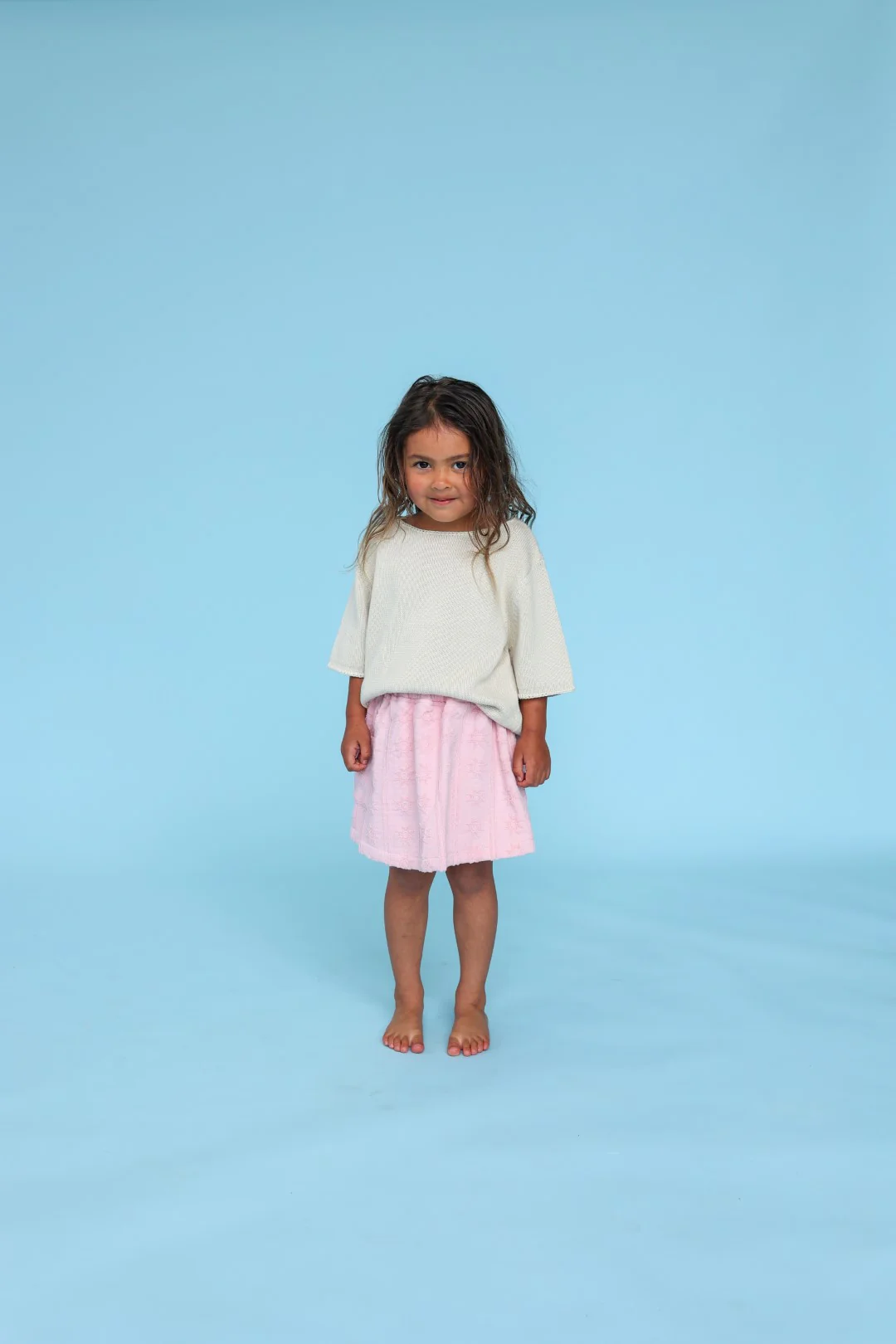 Grown Blanket Stitch Knitted Tee - Dune - Image 2