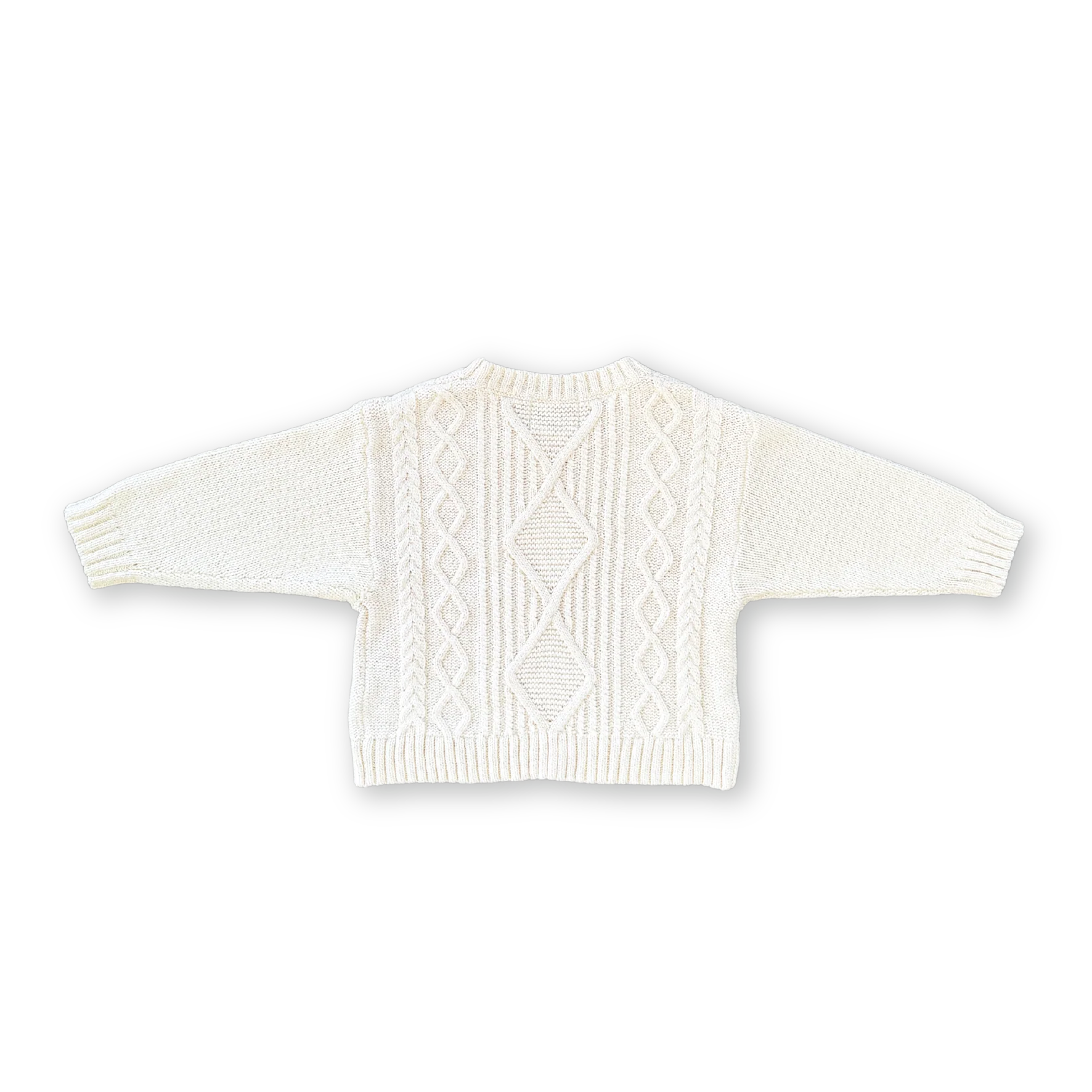 Chunky Cable Knit Pull Over - Milk - Image 5
