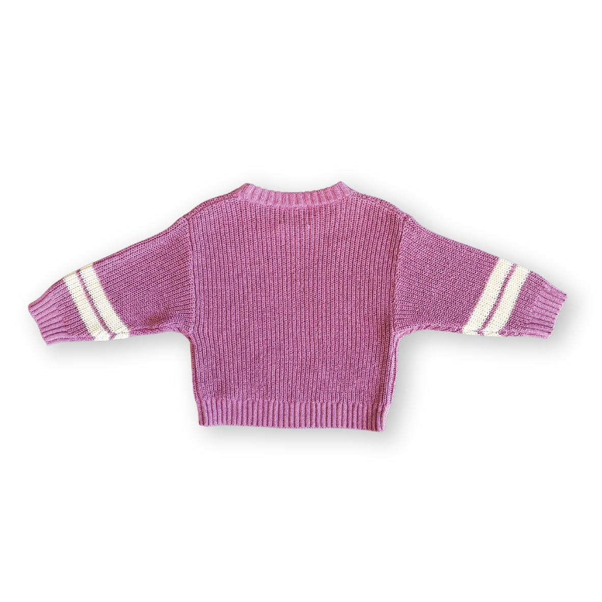Chunky Rib Pull Over - Raspberry - Image 4