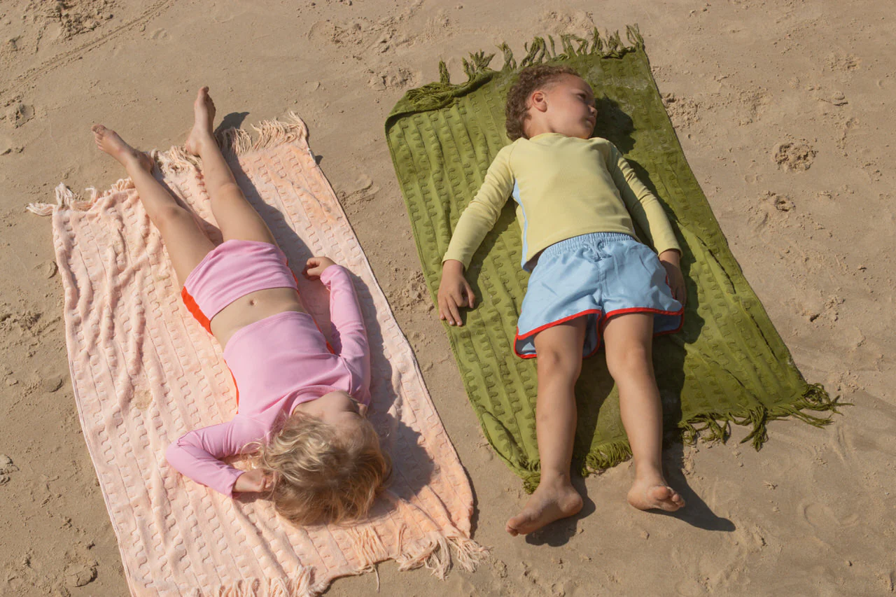 Flow Terry Beach Towel - Peachy - Image 2