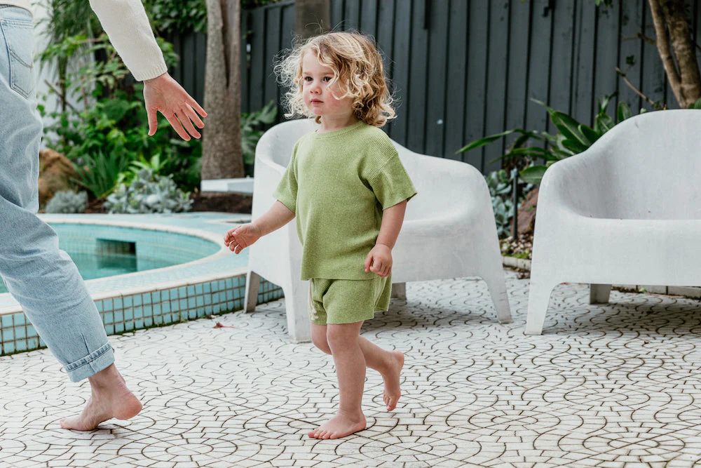 Grown Hemp Ribbed Shorts - Lime - Image 3