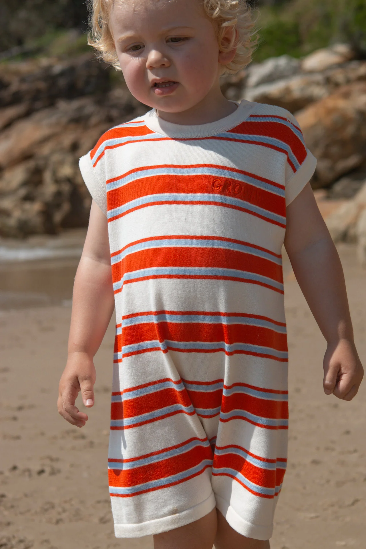 Organic Island Stripe Playsuit - Image 2