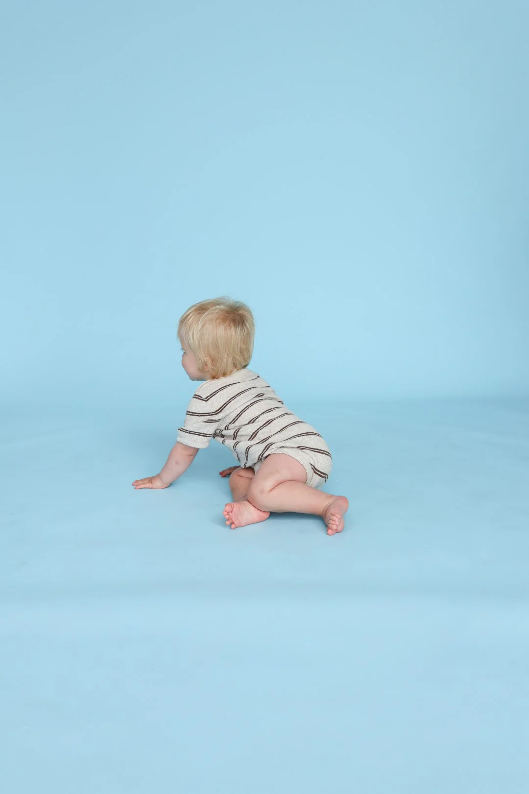 Grown Knitted Terry Striped Bodysuit - Dune/Cafe - Image 3