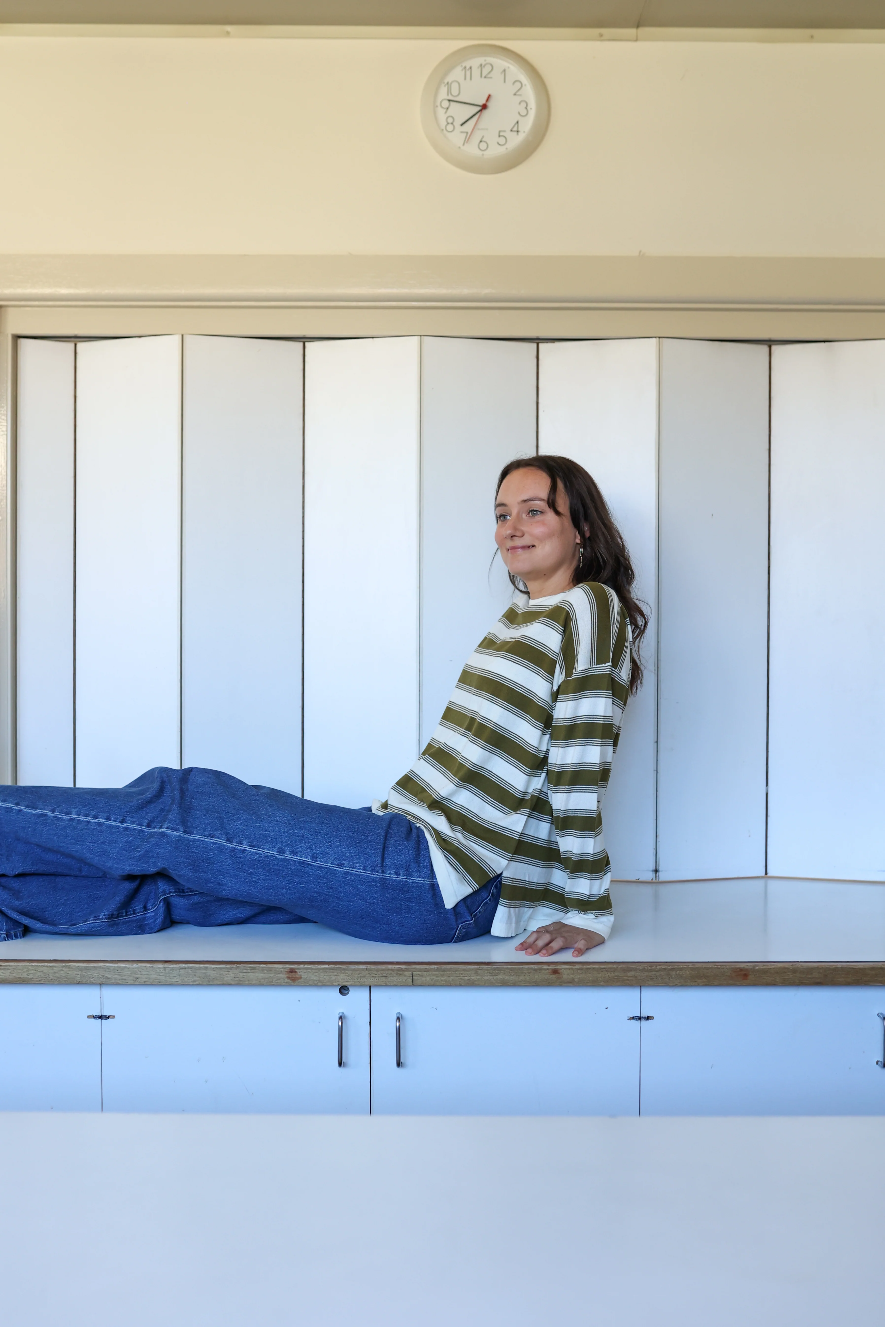Ladies 7-Stripe Long Sleeve Tee - Image 3
