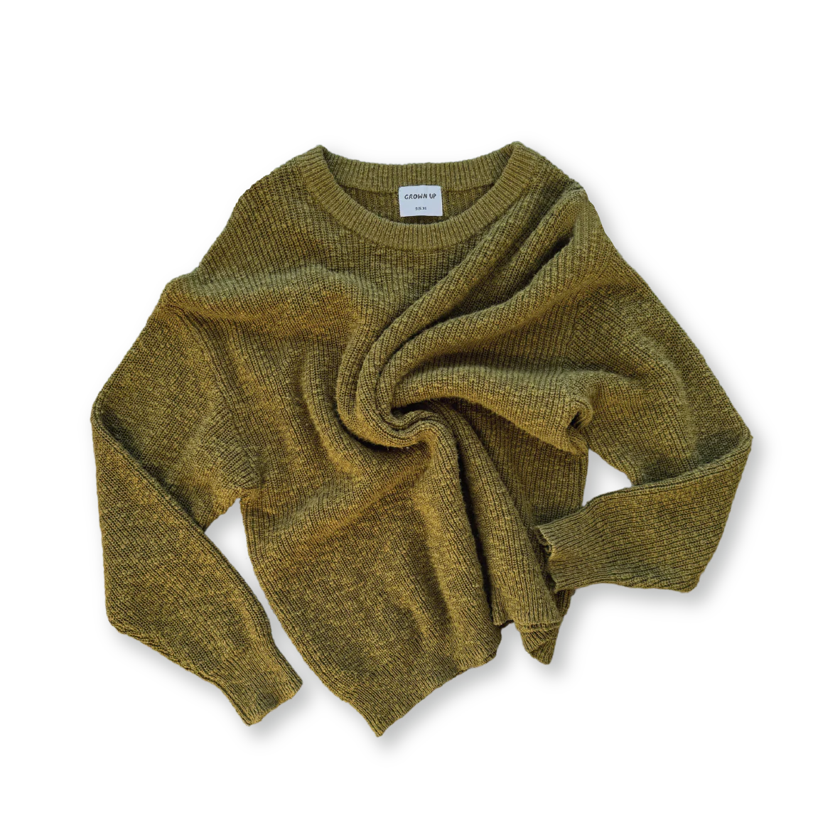 Ladies Oversized Rib Pull Over - Herb