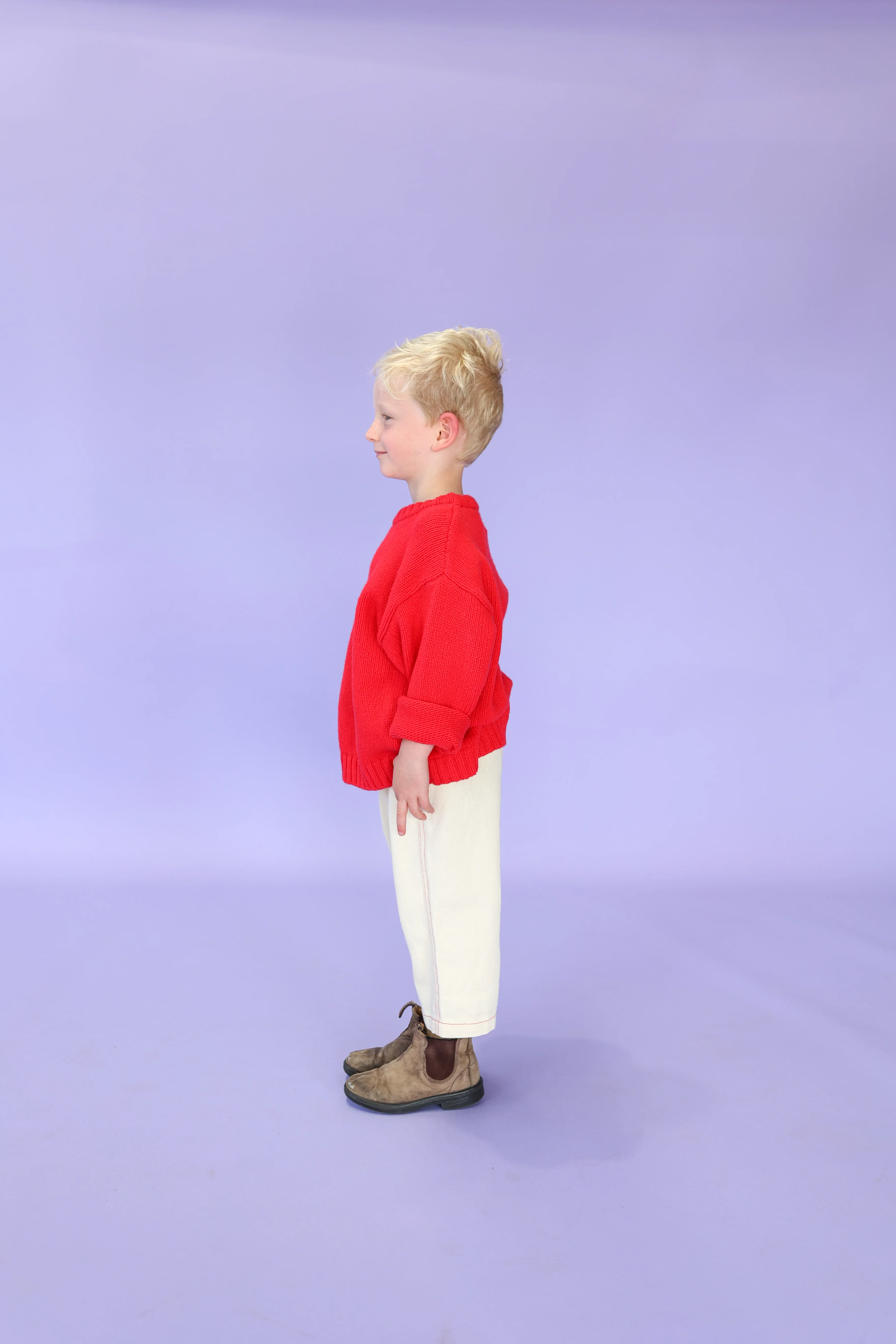 Merino Blend Everyday Pull Over - Flame - Image 5