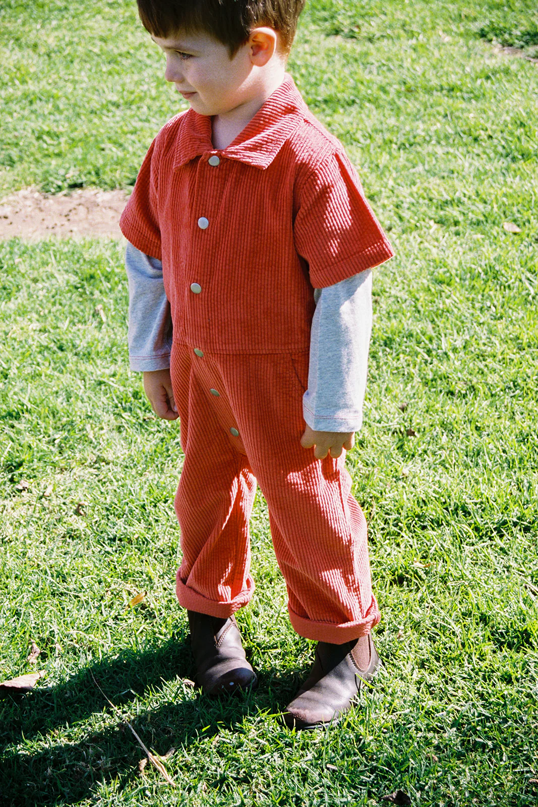 Organic Cord Boilersuit - Sauce - Image 2
