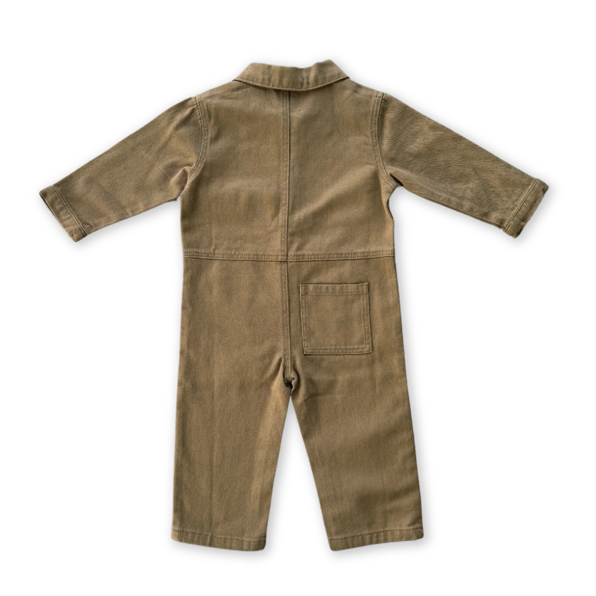 Organic Zip Boilersuit - Coffee - Image 8