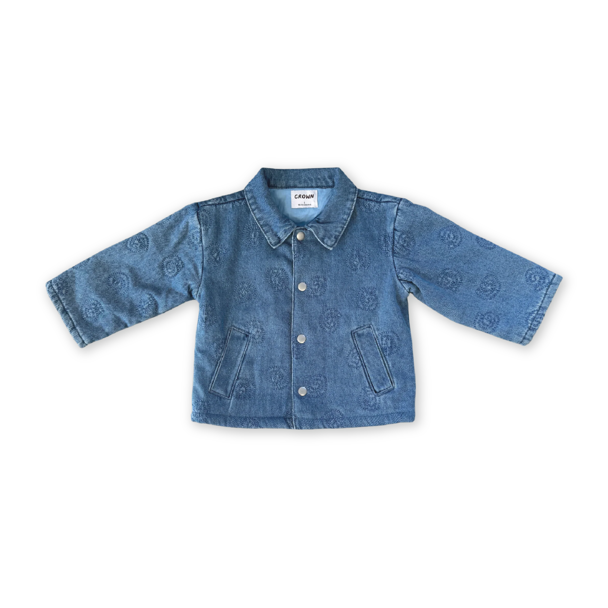 Quilted Denim Jacket - Swirl
