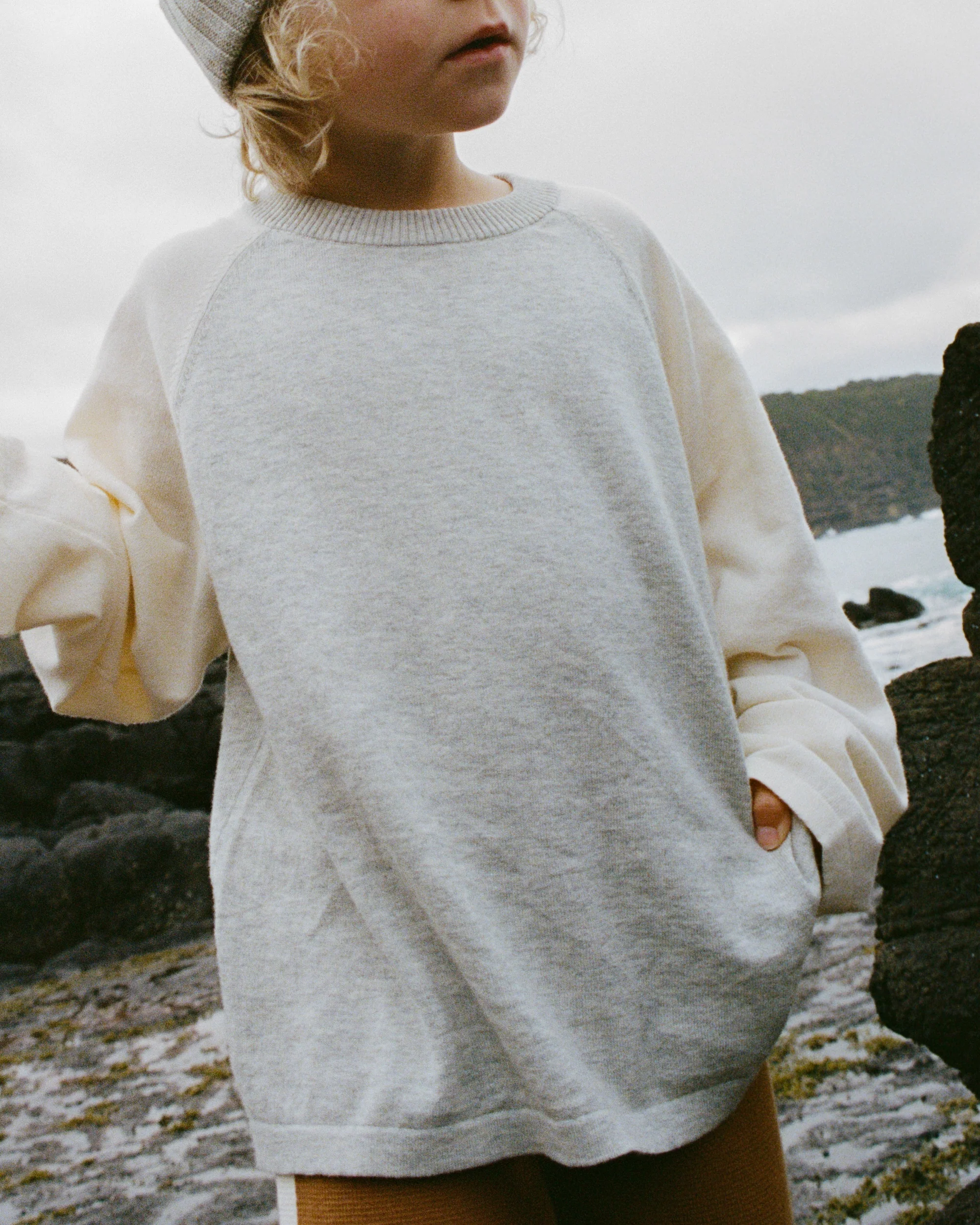 Raglan Long Sleeve Tee - Grey Marle - Image 2